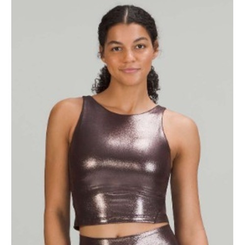 Lululemon Align High-Neck Tank Top *Shine Radiate Foil Print French Press